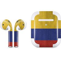 Skinit Decal Audio Skin for Apple AirPods with Wireless Charging Case - Officially Licensed Skinit Originally Designed Colombia Flag Distressed Design