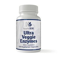 Health SiX Ultra Veggie Enzymes | Made with 15 Enzymes | Promotes Healthy Digestion | 120 VegCapsules