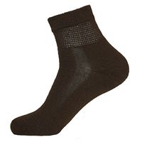 Sole Pleasers Men's Diabetic Quarter Socks - 3 pairs (Brown)