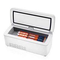 CGOLDENWALL A2 175x56x26mm 33 Hour Insulin Refrigerated Box Thermostat Drug Reefer Portable Car Refrigerators Case Cooler or Travel Home Car Under 35℃ with Hot Cool Dual Control