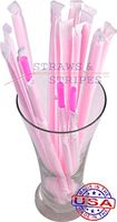 2,500 Smoothie Drinking Straws Paperwrapped 10 Inch X 0.28 Inch (Pink)