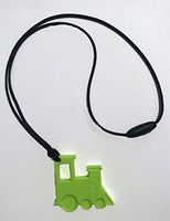 Bestie Toys Train Sensory Chew Necklace(1Pk)-Chewelry for Boys & Girls with Autism SPD ADHD Oral Motor Chewing Biting Teething Stimming Needs |Stress Relief | Sensory Oral Motor Aid (Lime Green)