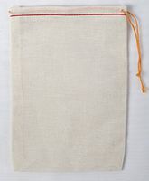 Cotton Muslin Bags 4x6 Inch Red Hem Orange Drawstring 25 Count Pack