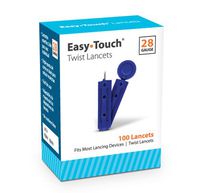 EASY TOUCH TWIST LANCETS 28G 100