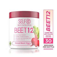 BEET12 - Beet Powder (5,000mg) Plus Vitamin B-12 (2,000mcg) - Black Cherry - 30 Servings (180g)
