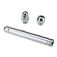 HEALLILY Shower Enema Nozzle Vaginal Anal Cleaner Douche System with Three Nozzle Head (Silver)