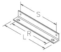LWASK18BLK: Hoffman Wall Angle Support Bracket, 20"L, Black