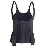 Back Support Belt Adjustable Slimming Underwear Body Shapers Waist Trainer Corset Women Slimming Modeling Strap Belt Slimming Corset Vest Lumbar Support (Color : Black, Size : S)