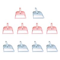 Balacoo 10 Sets Mini Dustpan and Brush Set Desktop Sweep Broom Mini Cleaning Broom for Sofa Desk Car Trunk Seats Pet House Cleaning