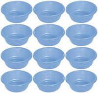 YBM HOME Round Plastic Wash Basin 1147 (12, Light Blue)