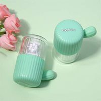Freeby Contact Lens Cleaner Portable Compact Contact Lens Travel Case Practical Plastic Contact Lenses Cleaner Cleaning Box (C, 6.3 x 5.4 x 3.7cm)