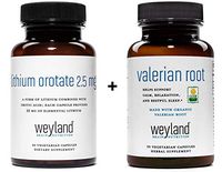Weyland Brain Nutrition: Lithium Orotate 2.5mg + Organic Valerian Root (30 Count)
