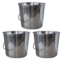 SSB237SET Medium Stainless Steel Bucket Set – 3Piece