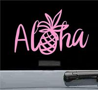 Aloha pineapple Vinyl Decal Sticker (SOFT PINK)