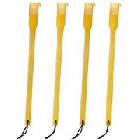 RENOOK Back Scratcher, Bamboo Wood Back Scratcher Massager, 17" Long Self-Massager Provide Instant Relief from Itching, Good Practical and Novel Gifts for Friends and Family, 4-Pack.