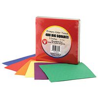 Hygloss Products HYG88169BN Tissue Paper 480ct 5" Squares Primary Colors, Grade Kindergarten to 1 Age 4.8" Height, 5.09" Wide, 5.099" Length (Pack of 2880)