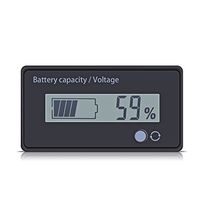 fosa 12V Lead Acid Battery Fuel Gauge Voltameter Indicator Meter LCD Screen with Buckle