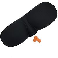 Boolavard® TM Sweet Dreams Contoured Sleep Mask with Earplugs, Black