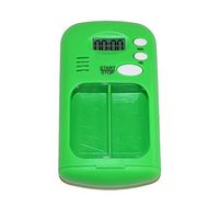 Smooth Trip Pill Organizer Case with Alarm, Green