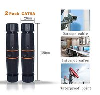 YXY RJ45 Coupler, Waterproof Ethernet, Cable Connector, Junction Box s,Female to Female, Panel Mount, CAT 6, CAT 5, CAT 5E, M23 Ethernet LAN Cable Coupler for Outdoor LED Equipment Pack of (2pack) ...