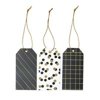 Truefabrications Favor Tags Wedding Assorted Noir Pattern Decorative Gift Tags - Set of 6 (Sold by Case, Pack of 6)