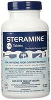 1 X Steramine Quaternary Sanitizing Tablets - 150 Sanitizer Tablets per bottle by Steramine