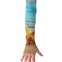 Arm Sleeve Unisex,JXC-L Starfish And Beach UV Protection Cooling Or Warmer Arm Stockings With Thumb Hole
