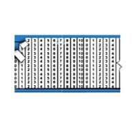 Brady WM-0-10-PK Repositionable Vinyl Cloth (B-500), Black on White, Consecutive Numbers Repeated Wire Marker Card (25 Cards)