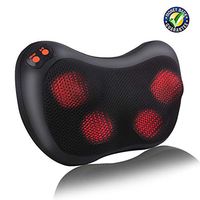iKristin Shiatsu Neck Back Massager Pillow with Heat - Deep Tissue Kneading Massage for Back, Neck, Shoulder, Leg, Foot - Perfect Gift for Men/Women/Mom/Dad,Stress Relax at Home Office and Car