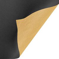 Jillson & Roberts Bulk Gift Wrap, Two-Sided Black & Gold Kraft, 1/4 Ream 208' x 24"