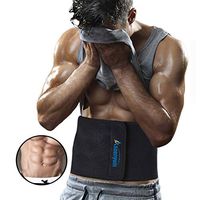 ASOONYUM Waist Trainer Trimmer Shaper for Women Men Weight Loss, Ab Belt, Stomach Wrap Sauna Belts, Helps Abdominal Muscle & Workout Sweat Enhancer, Back Lumbar Support, 3 Adjustable Hooks Black