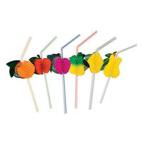 Royal Assorted Paper Fruit Straw, Package of 144