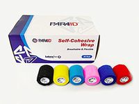 FDA Approved Latex Free Medical Rainbow Colors Waterproof Self Adherent Cohesive Sensi Wrap Bandage Medical Vet Strong Sports Tape for Wrist, Ankle Sprains & Swelling 2"x5 Yd (Pack of 36 pcs)