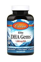Carlson - Elite DHA Gems, 1000 mg DHA, Wild Caught, Sustainably Sourced, Supports Healthy Brain Function & Vision, 120 Soft Gels