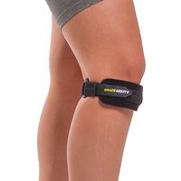 BraceAbility Adjustable Knee Strap | Patella Tendon Band for Runners & Jumpers Knee, Osgood Schlatters, Chondromalacia Pain Relief, Basketball, Hiking, Soccer, Volleyball (Small)