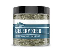 100% Pure Celery Seed, 200 Caps, 630 mg/Serving, 100% Pure, No Rice or Magnesium Stearate Filler, No Added Flavor, Color or Preservatives, Lab Verified Quality, Gluten-Free, Made in USA