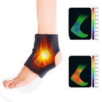 SUHAPPY 1 Pair Tourmaline Self Heating Magnetic Therapy Foot Ankle Massage Belt Pads