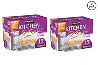 Kirkland Signature Flex-Tech Expandable, Durable 13-Gallon Kitchen Trash Bags: 2 Pack (400-Count)