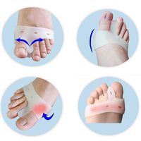 Toe Separators/Corrector gLoaSublim,2 Pcs Silicone Toe Hallux Valgus Separator Straightener Bunion Relief Soft Pads