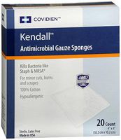 Kendall Antimicrobial Gauze Sponges 4x4" - 20 ct