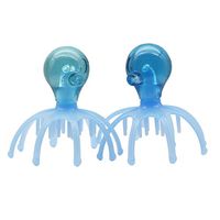 SinLoon Octopus Head Massager Manual Scalp Massager Shampoo Brush for People or Pet（2 Pack,Blue)