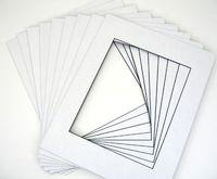 Golden State Art, Pack of 10 of White 20x24 Pre-Cut Acid-Free BLACKCORE mat for 16x20 + Back+Bag