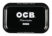OCB Premium Metal Rolling Tray Black (Medium Size)