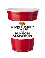 4 Pack of Vinyl Decal Stickers for Disposable Cups/March Madness Basketball Keep Calm