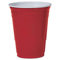 SOLO P16R-50 Red Cold Plastic Party Cups 16 Ounce 50 Pack