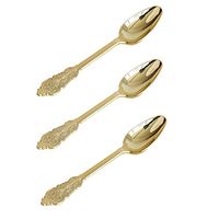 BalsaCircle 48 pcs 7-Inch long Gold Metallic Disposable Plastic Spoons - Tableware Discounted Wedding Party Event Catering Supplies