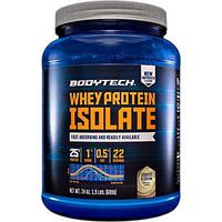 BodyTech Whey Protein Isolate Powder with 25 Grams of Protein per Serving BCAA's Ideal for PostWorkout Muscle Building Growth, Contains Milk Soy Cookies Cream (1.5 Pound)