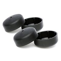 Bundle: 6 Pairs Deluxe Black TuffCaps Walker Glide Covers