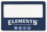 Elements Ultra Thin Rice Rolling Papers - Magnifying Card - Wallet Sized (Elements)