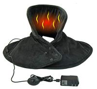 ObboMed MH-1250 Far Infra-red Carbon Fiber Heated Neck & Shoulder Warming Wrap USB 5V 10W Extra Soft Velour Surface for Extra Comforts Wavelength 8-15 μm (Health Range 4-14 μm) Work & Home in Winter